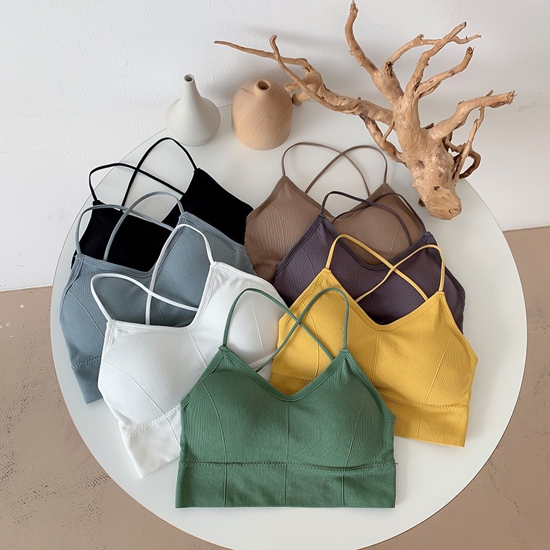 Áo Ngực Thể Thao Không Dây Đan Chéo Lưng Chống Chói Gợi Cảm Cho Nữ