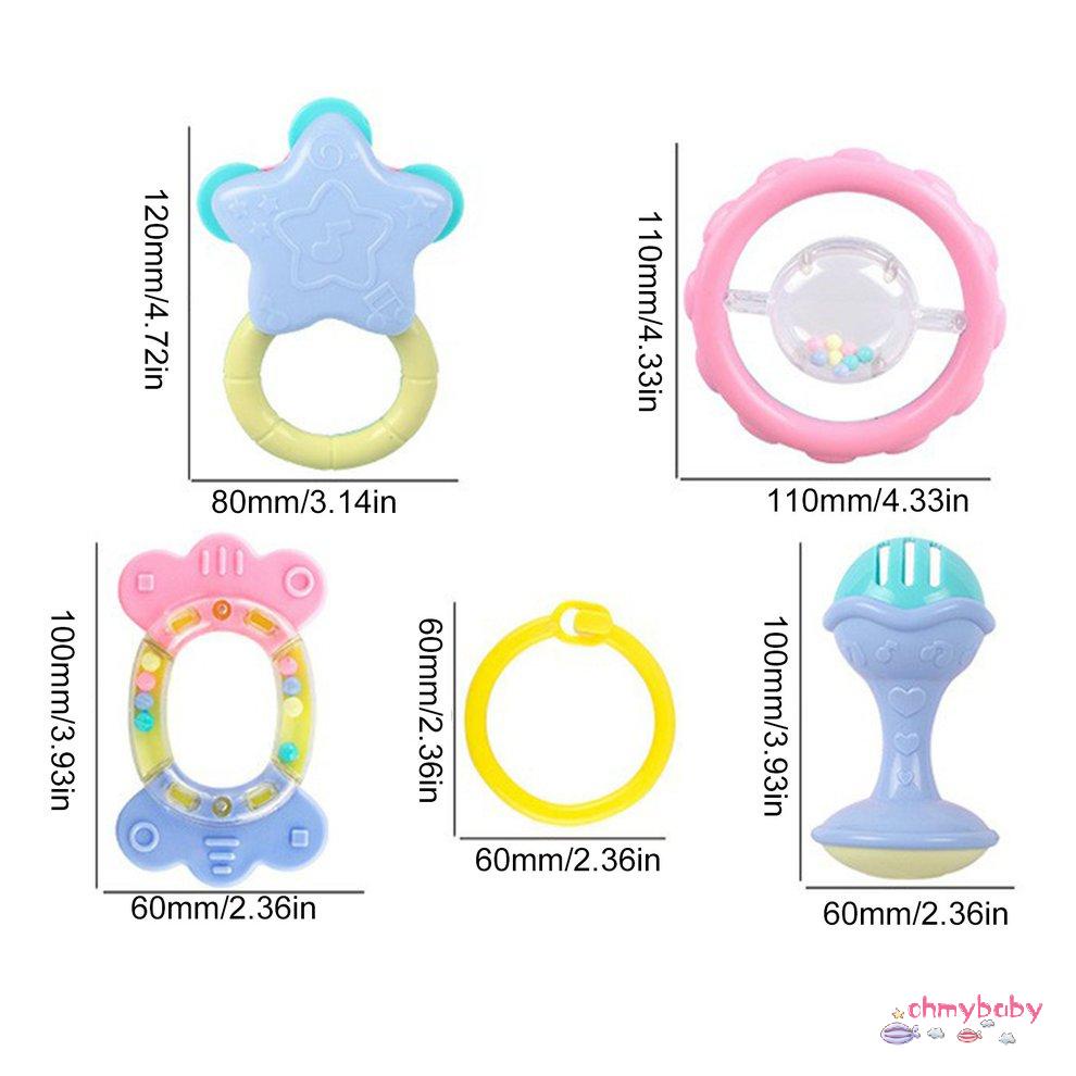 [Sẵn sàng] 4 Miếng Sơ Sinh Đồ Chơi Cho Trẻ Đầu Học Mới Ra Cổ Tay Lục Lạc Nhạc [P/13]