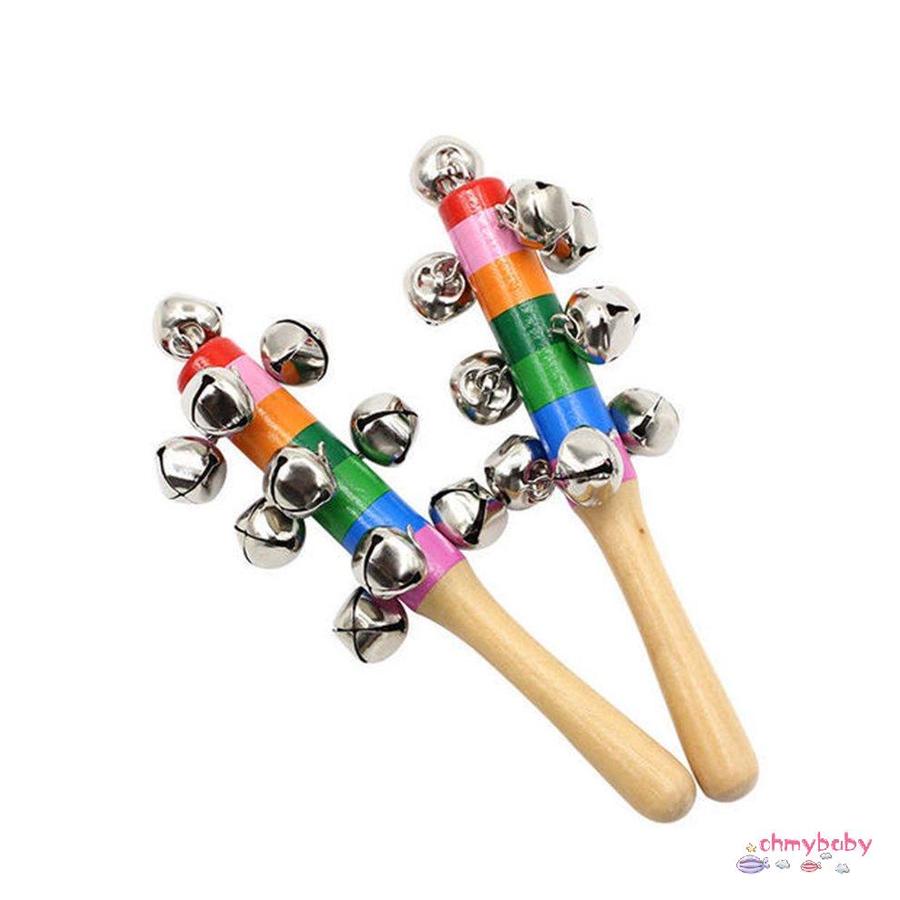 [OMY] Cầm Tay Chuông Thanh Gỗ Với 10 Kim Loại Jingles Bóng Cầu Vồng Nhiều Màu Sắc Bộ Gõ Đồ Chơi Âm Nhạc Cho KTV Đảng Trò Trẻ Em [P/12]