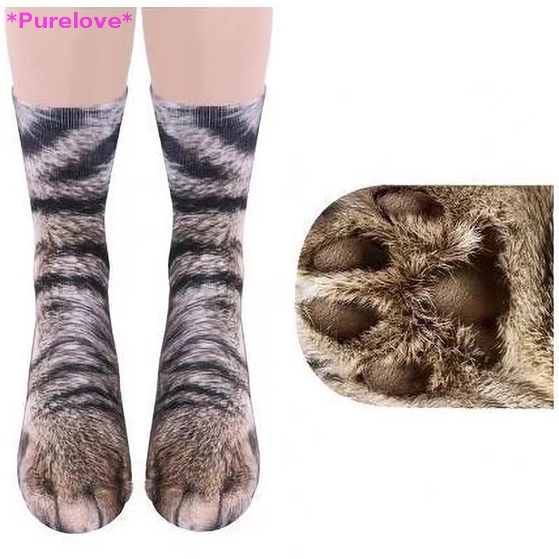 Vớ Cotton Họa Tiết Da Beo / Hổ Vui Nhộn Đáng Yêu Dành Cho Nam Và Nữ Mới