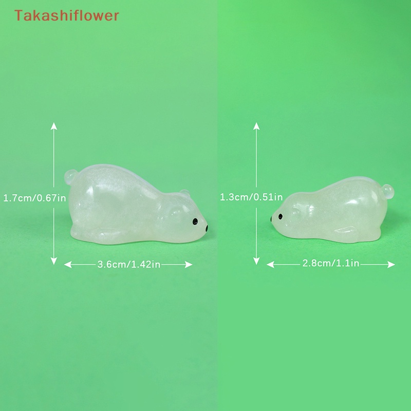 1 Mô Hình Gấu Bắc Cực Dạ Quang Trang Trí Tiểu Cảnh