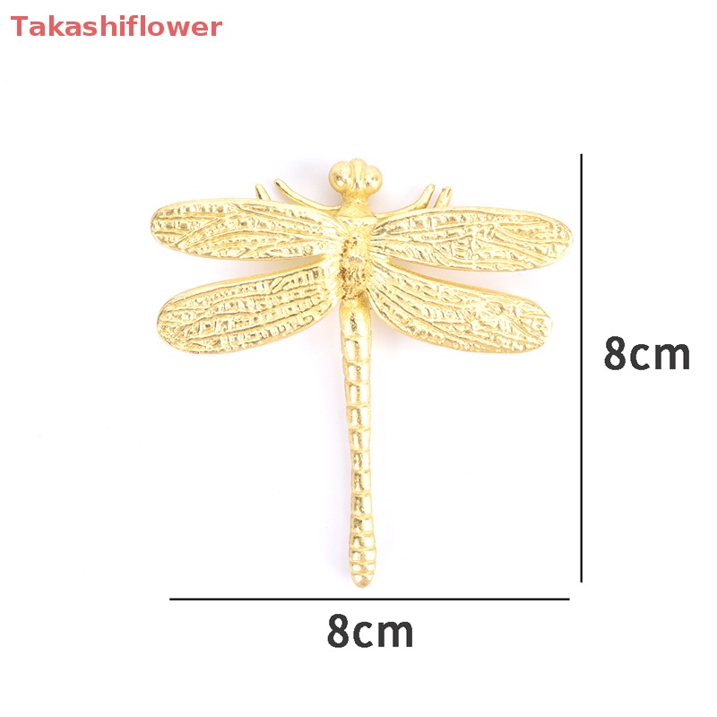 Tay Nắm Cửa Tủ Hình Chuồn Chuồn Bằng Đồng Thau Mạ Vàng Phong Cách Bắc Âu Đơn Giản