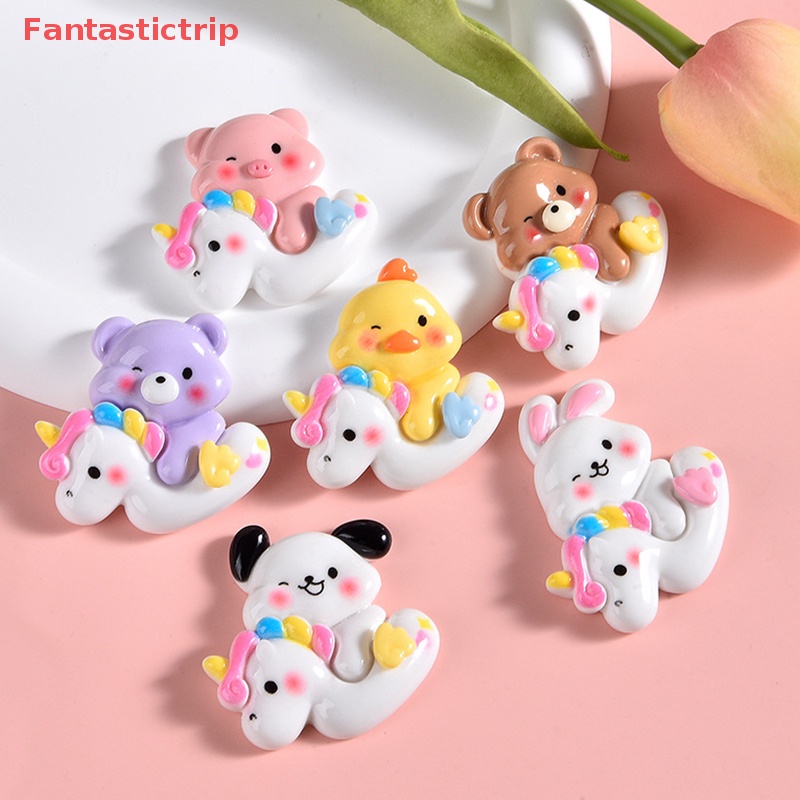 Set 3 Tượng Kỳ Lân Mini Bằng Nhựa Resin Trang Trí Ốp Điện Thoại / Bánh Kem DIY Mới