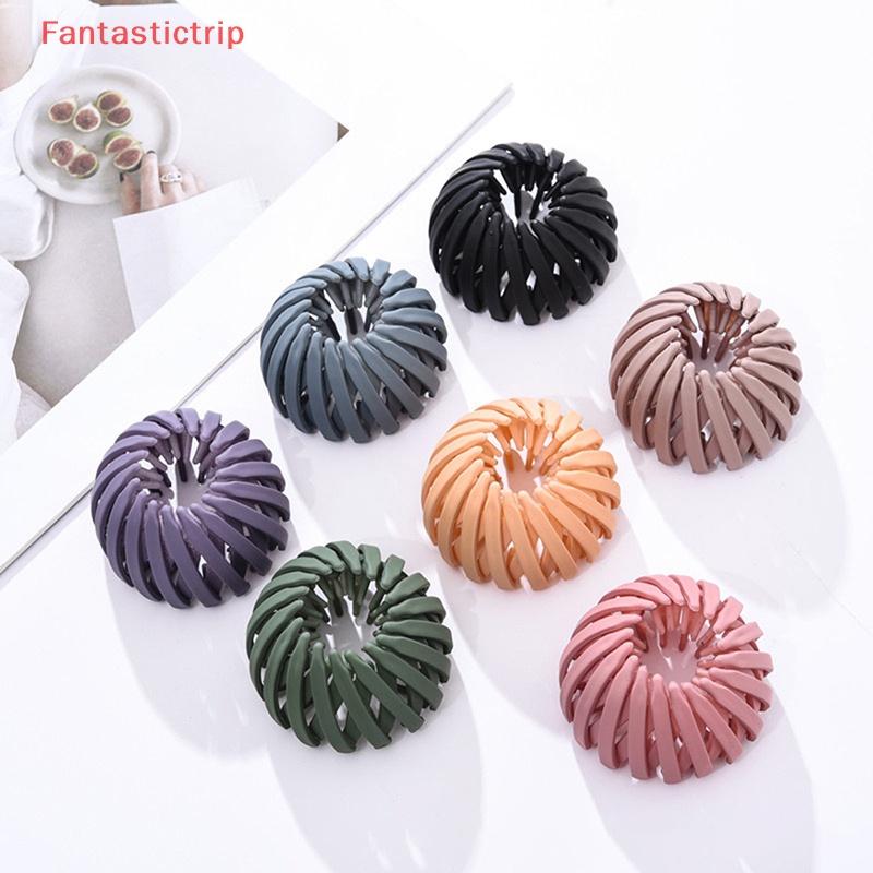[Fantastictrip] Kẹp Tóc Đuôi Ngựa Hình Tổ Chim Có Thể Thu Gọn Thời Trang