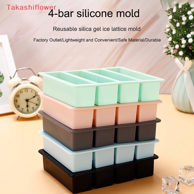 1 Khuôn Silicone Làm Đá Viên 4 Ngăn Tiện Lợi