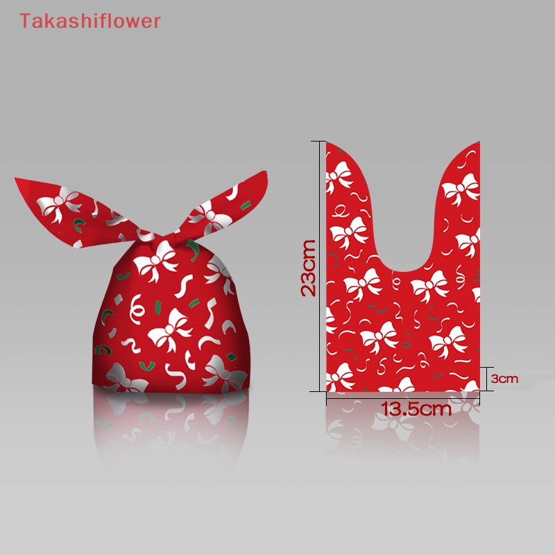 Set 10 Túi Đựng Kẹo Họa Tiết Bông Tuyết Mừng Giáng Sinh Năm Mới