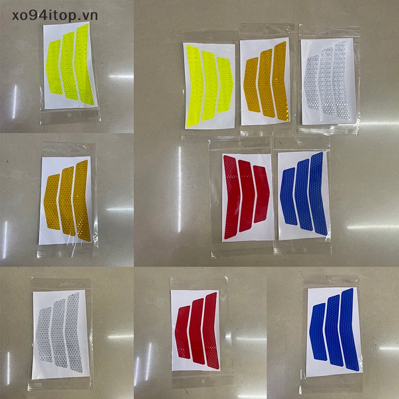 FENDER 3 Miếng Dán Phản Quang Cảnh Báo Hình Mũi Tên Trang Trí Đuôi Xe Mô Tô