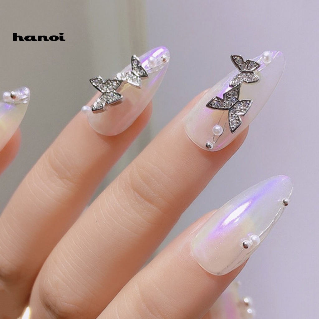 Phụ Kiện Trang Trí Móng Tay Hình Bướm Đính Đá Zircon Đẹp Mắt