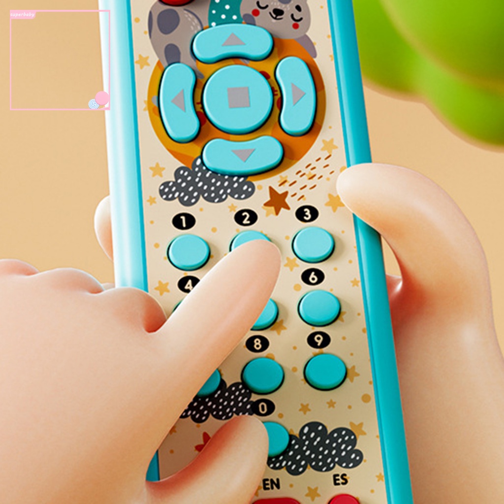 Đồ Chơi Mô Phỏng TV Điều Khiển Từ Xa 3 Ngôn Ngữ Có Đèn Và Âm Thanh Cho Bé