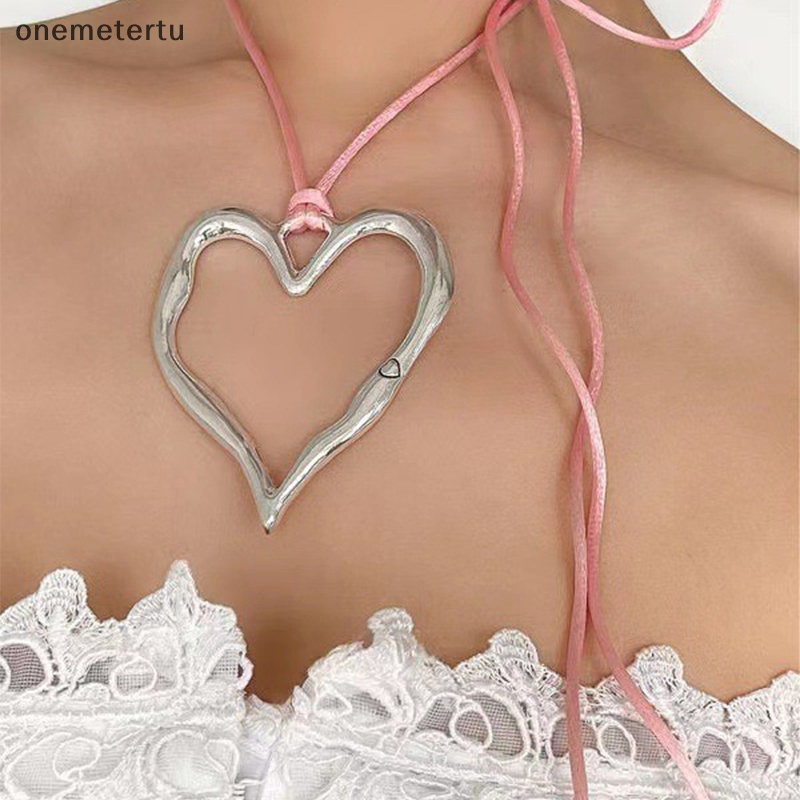 Vòng Cổ Choker Hình Trái Tim Rỗng Phong Cách Punk Ngọt Ngào Cá Tính Có Thể Điều Chỉnh Dành Cho Nữ