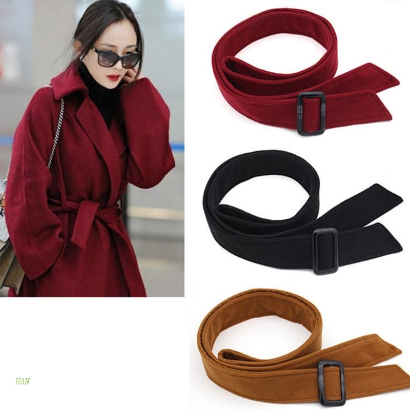 Thắt Lưng Vải Len Nhân Tạo Có Khóa Cài Thay Thế Cho Nữ