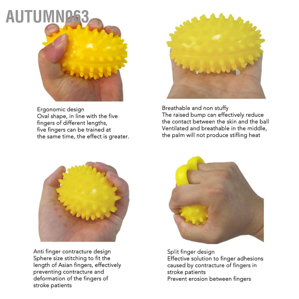 Autumn063 Dụng cụ tập bóng ngón tay với dây 2 Công thái học Mềm mại linh hoạt tăng cường sức mạnh cho Bóp để