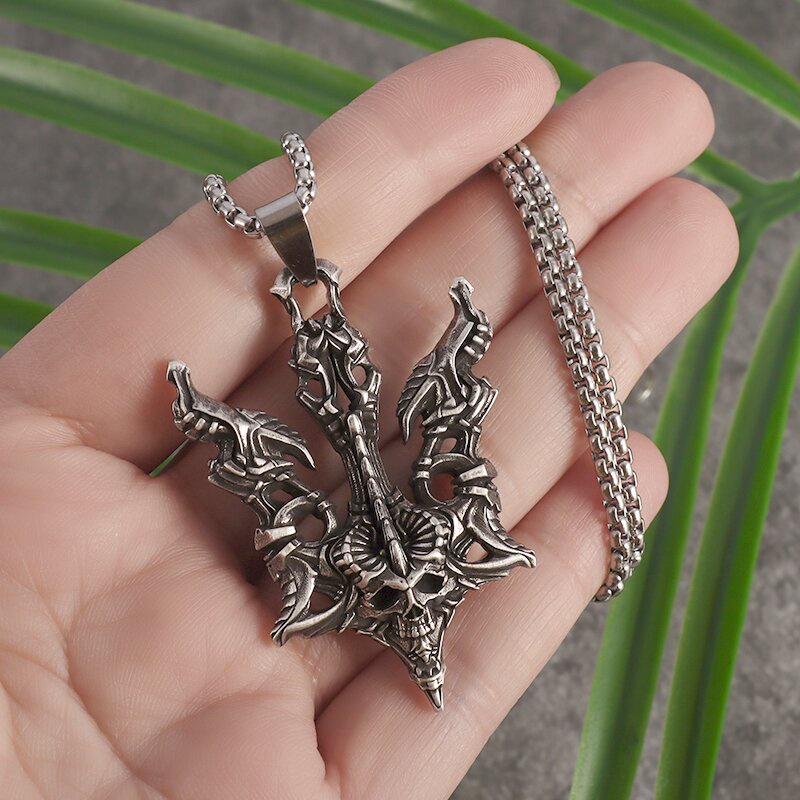 Vòng cổ Mặt Thanh Kiếm Ma Thuật Phong Cách Hip Hop Gothic Thời Trang Halloween Cho Nam Và Nữ