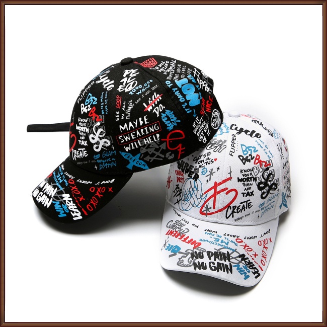 Mũ Lưỡi Trai Họa Tiết Graffiti Thời Trang Cho Nam Và Nữ