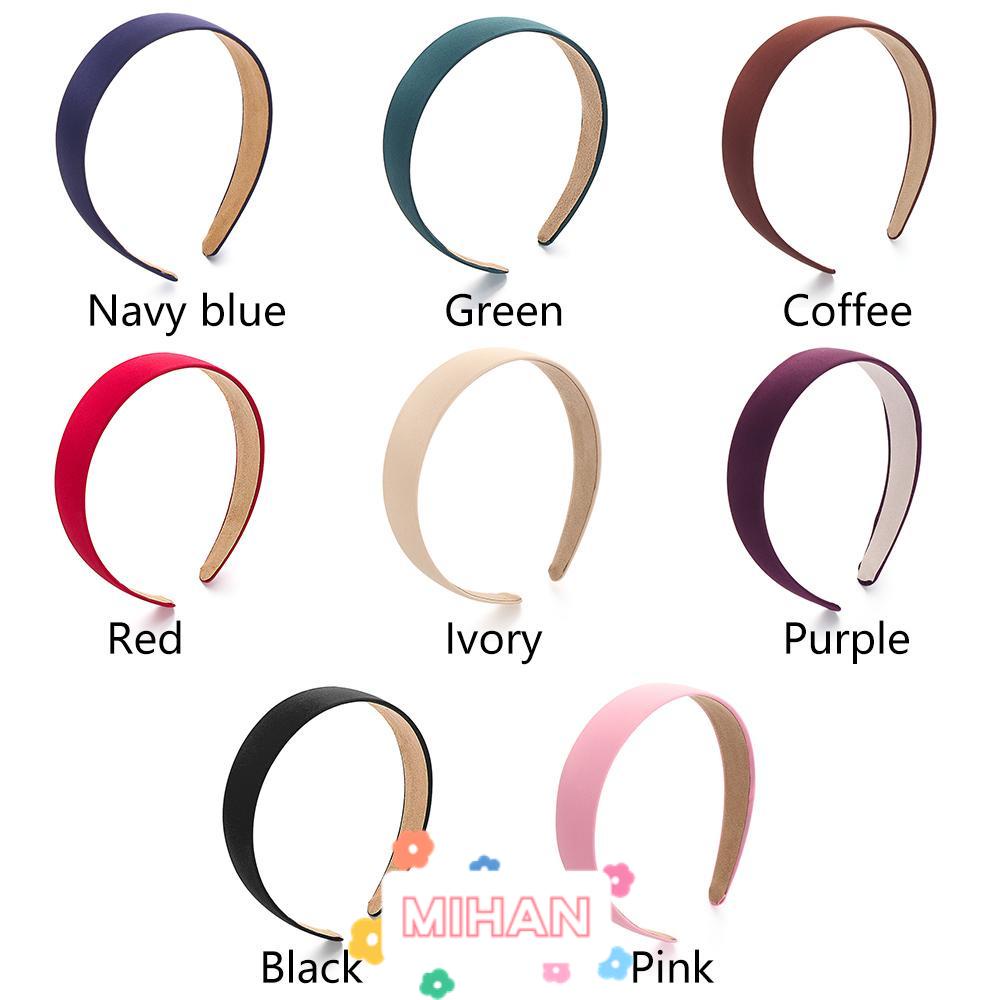 Băng Đô Vải Satin Màu Trơn Xinh Xắn Cho Nữ MIHAN1