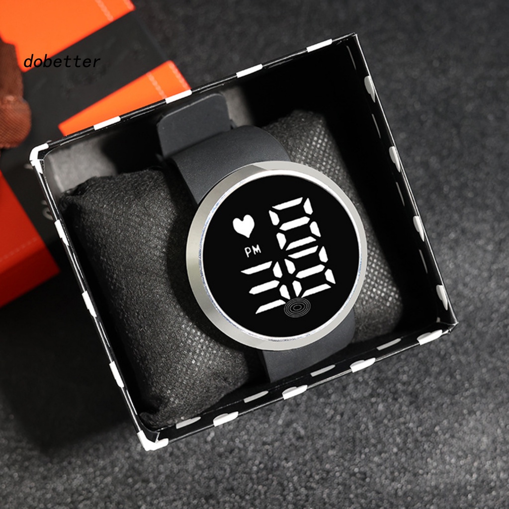 Đồng Hồ Điện Tử Chống Thấm Nước Đa Năng Có Đèn LED Tròn Thời Trang Cho Cặp Đôi