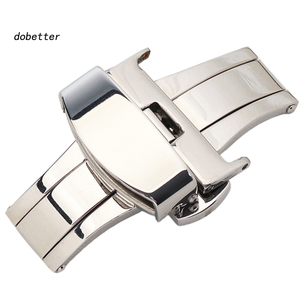 &lt; Dobetter &gt; Dây Đồng Hồ Bằng Thép Không Gỉ Cứng Chắc Chắn Có Khóa Cài Thông Dụng Mặc Hàng Ngày