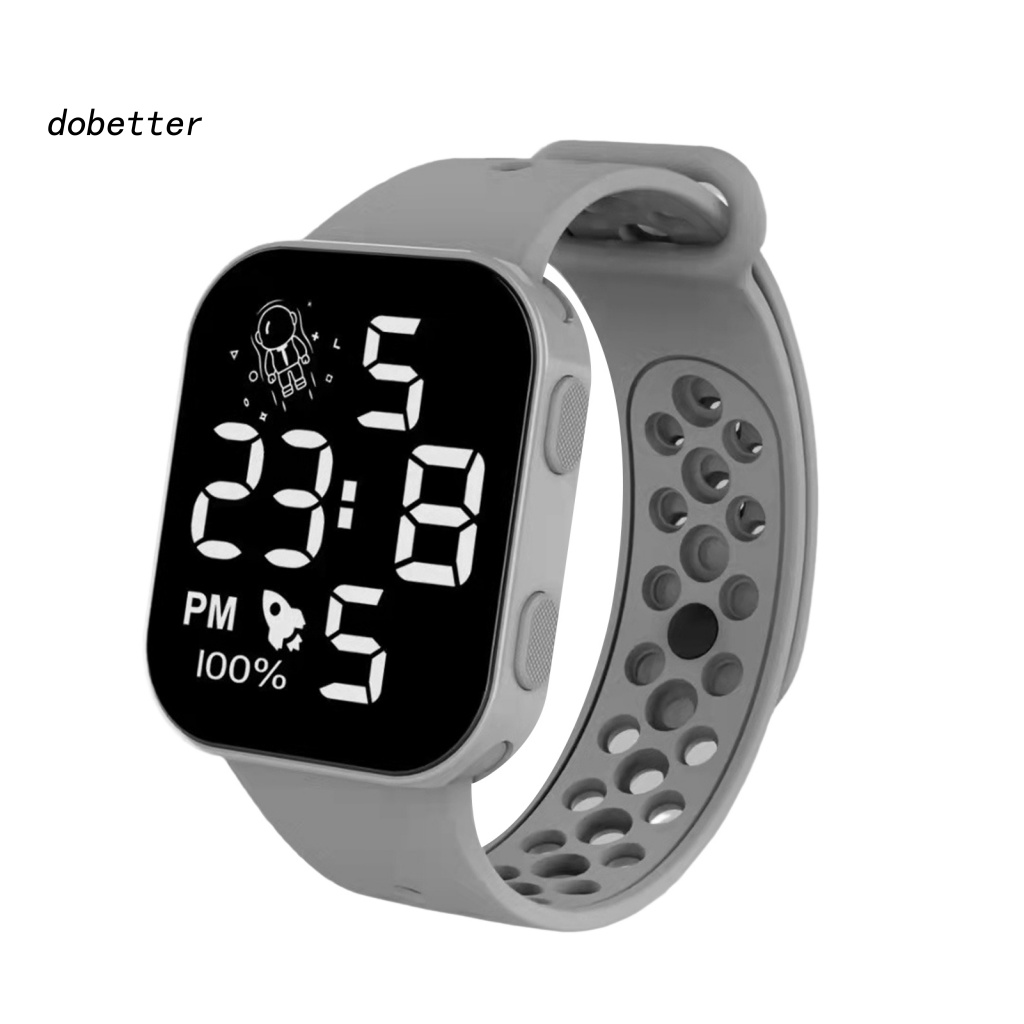 Đồng Hồ Đeo Tay Điện Tử Chống Nước P1 Màn Hình LED Vuông Điều Khiển Cảm Ứng