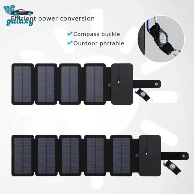 Galaxy Thiết Bị Sạc Pin Năng Lượng Mặt Trời Cổng Usb Gấp Gọn Mang Đi Du Lịch / Cắm Trại / Leo Nú