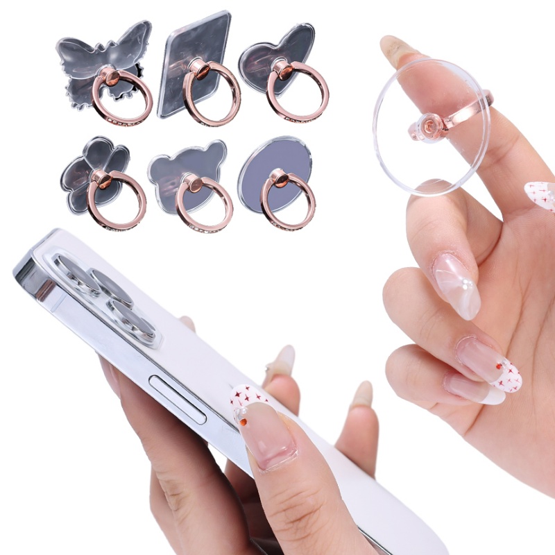 Nhẫn Đỡ Điện Thoại Trong Suốt Xoay 360 Độ Tiện Dụng° Nhẫn Đeo Ngón Tay Trong Suốt Xoay Được Tiện Dụng