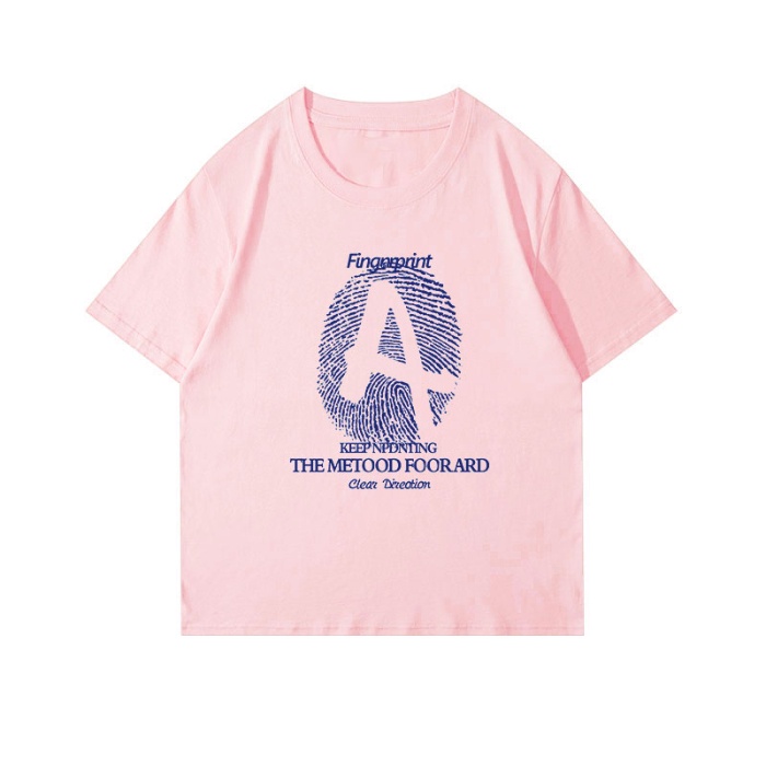 Áo Thun 100% Cotton Tay Ngắn Cổ Tròn In Họa Tiết Phong Cách Hàn Quốc Cho Nữ