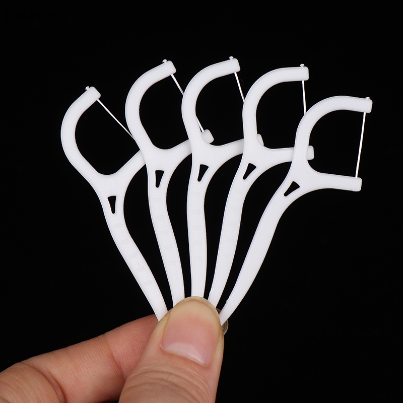 100 cái dùng một lần Flosser nha khoa kẽ răng bàn chải đánh răng làm sạch răng VN