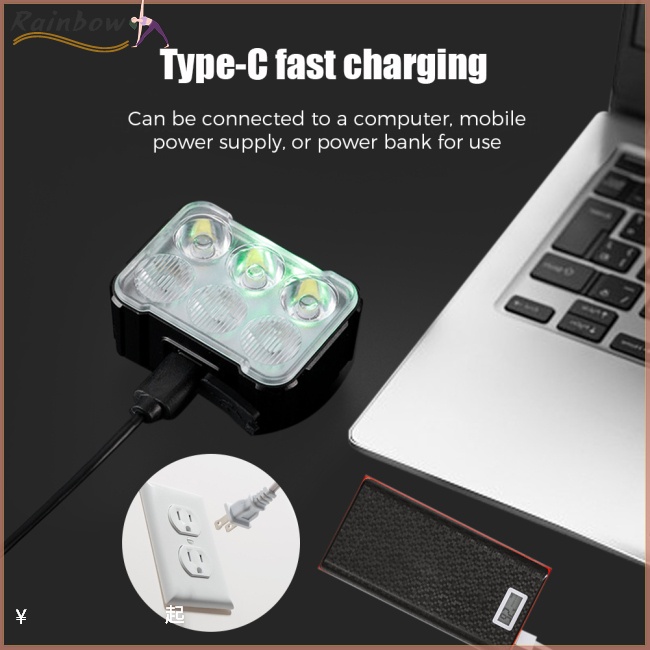 Bộ Đèn Đuôi Xe Đạp Leo Núi Kèm Sạc Usb Chuyên Dụng Chất Lượng Cao