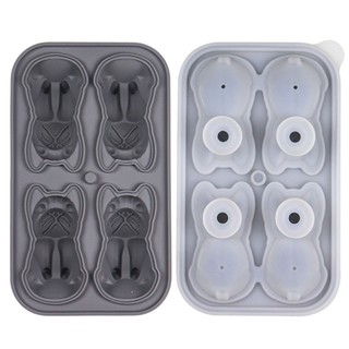 Khay Silicone Làm Đá Hình Chó Bull