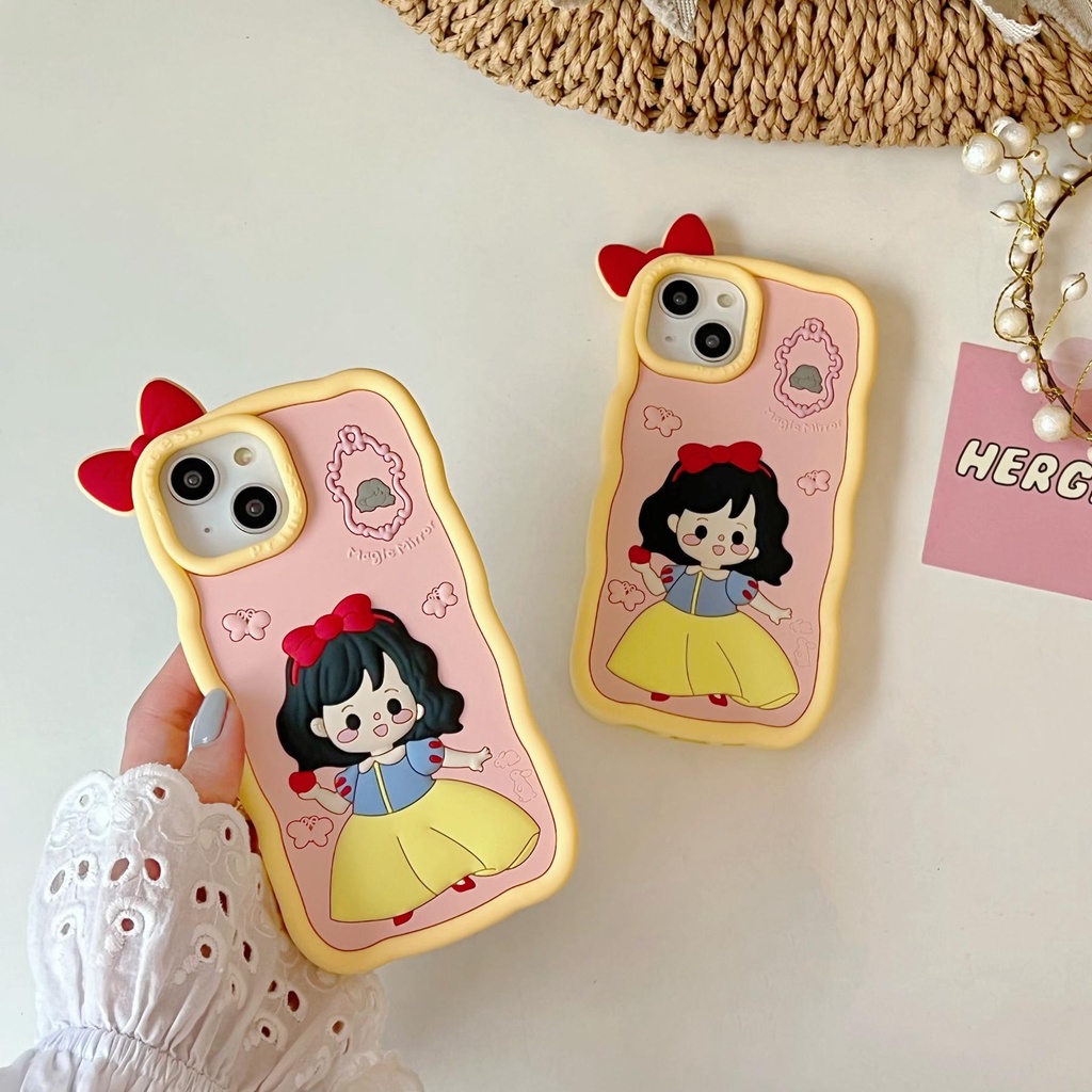 Ốp Điện Thoại Silicon Tpu Mềm Hình Công Chúa Hoạt Hình 3D Chống Sốc Chống Rơi Cho iPhone 14 13 12 11 Pro Max