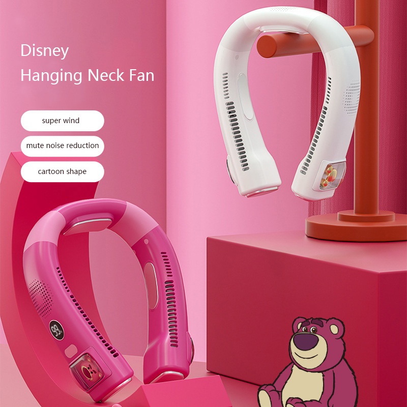 DISNEY Quạt Đeo Cổ Mini Chính Hãng Có Thể Gấp Gọn Không Ồn Dành Cho Học Sinh Ký Túc Xá Trẻ Em Mới