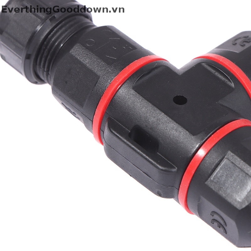 Everthinggooddown Dây Cáp Kết Nối Chữ T IP68 3 Pin 250V 24A Chống Thấm Nước