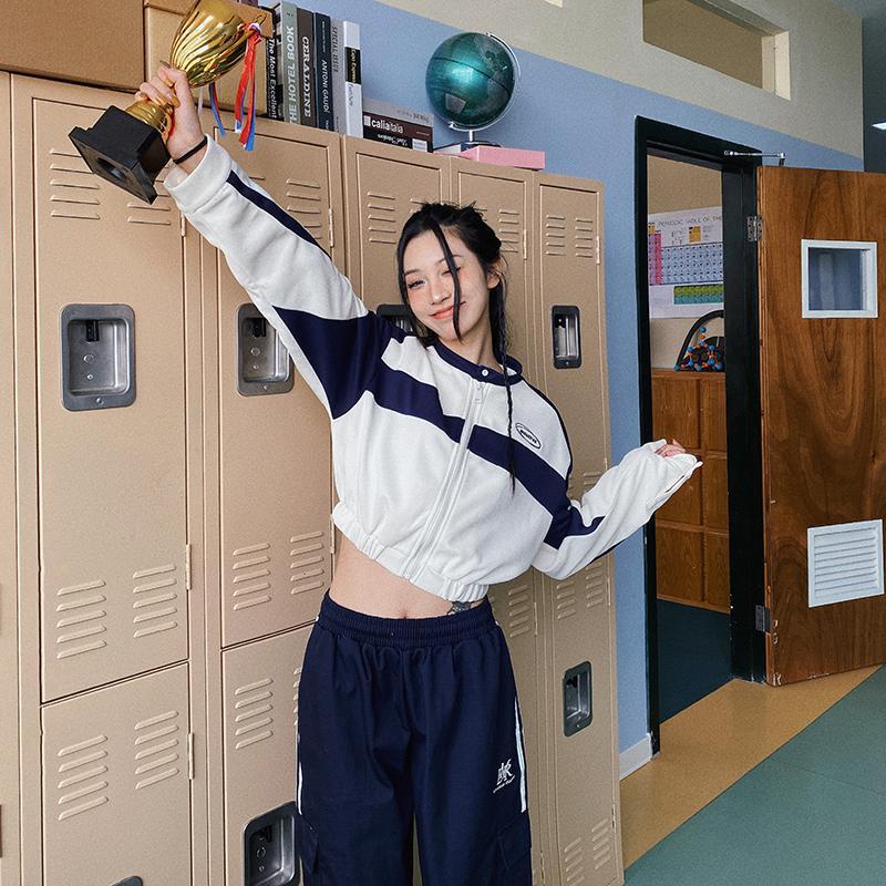 Áo Khoác Bóng Chày Tay Dài Dáng Rộng In Họa Tiết Thời Trang Dành Cho Nữ