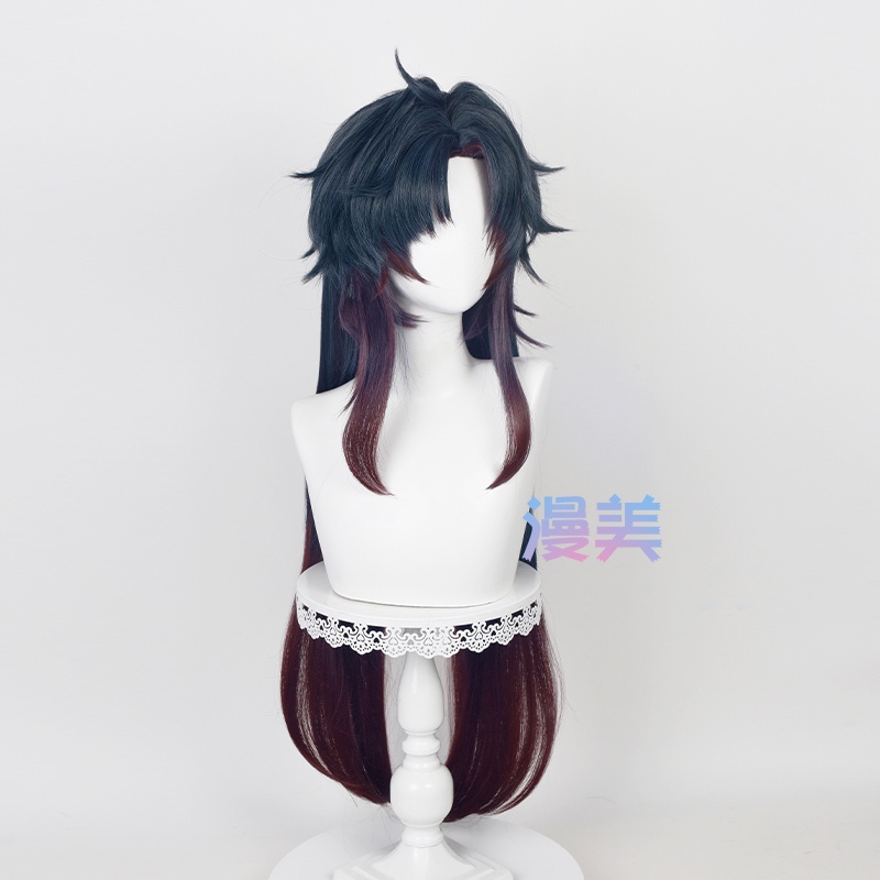 Game Honkai: Star Rail Blade Cosplay Wig 100cm Long Straight Gradient Wigs Heat Resistant Synthetic Wigs