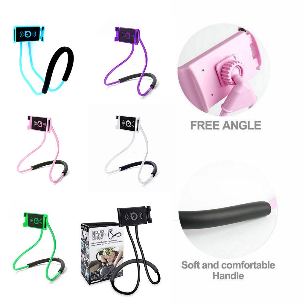 Giá Đỡ Điện Thoại Bằng Nhựa Treo Cổ Có Thể Uốn Cong Cho Phòng Ngủ / Xem Video