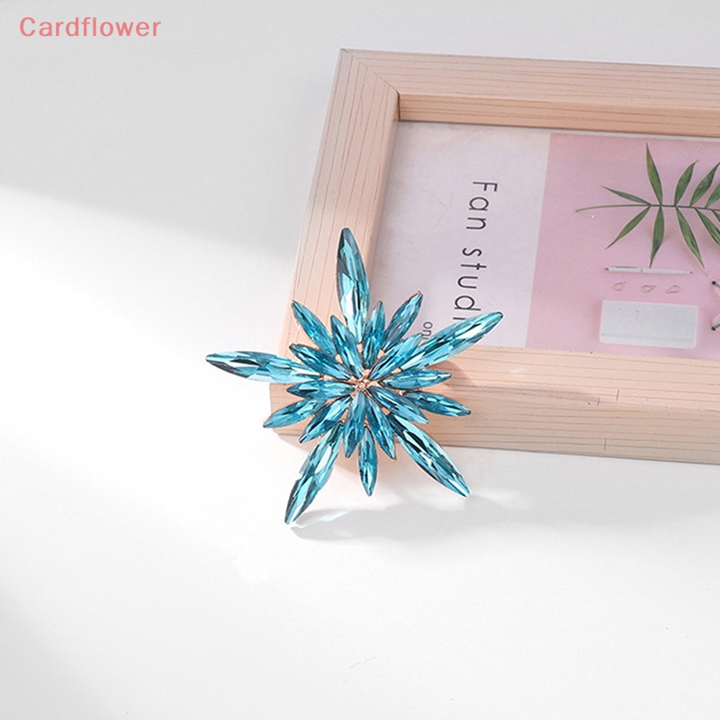 Ghim Cài Áo Hình Bông Tuyết Đính Pha Lê Nhiều Màu Mới