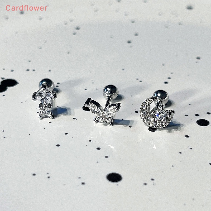 1 Đôi Khuyên Tai Hình Trái Tim Đôi Cánh Bằng Thép Không Gỉ Dễ Thương Cho Nữ