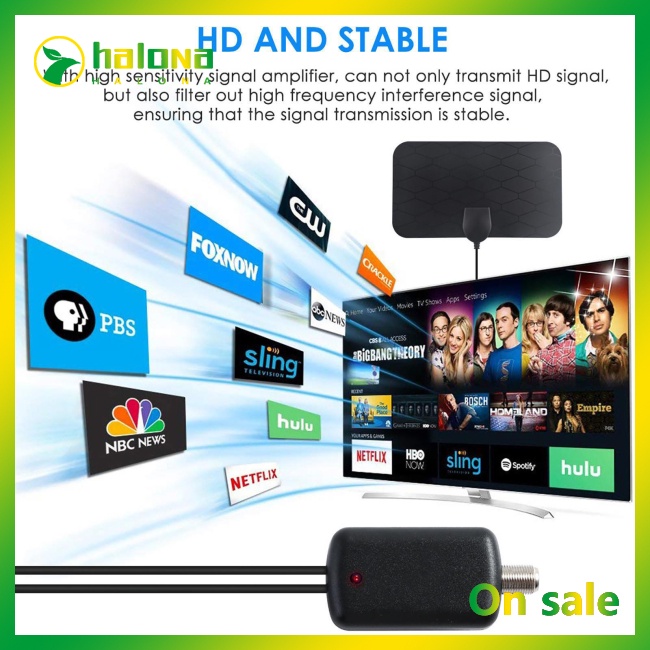 Ăng Ten Tv Kỹ Thuật Số Halo 3000 Dặm 1080p Hd Dvb-t2 Và Phụ Kiện