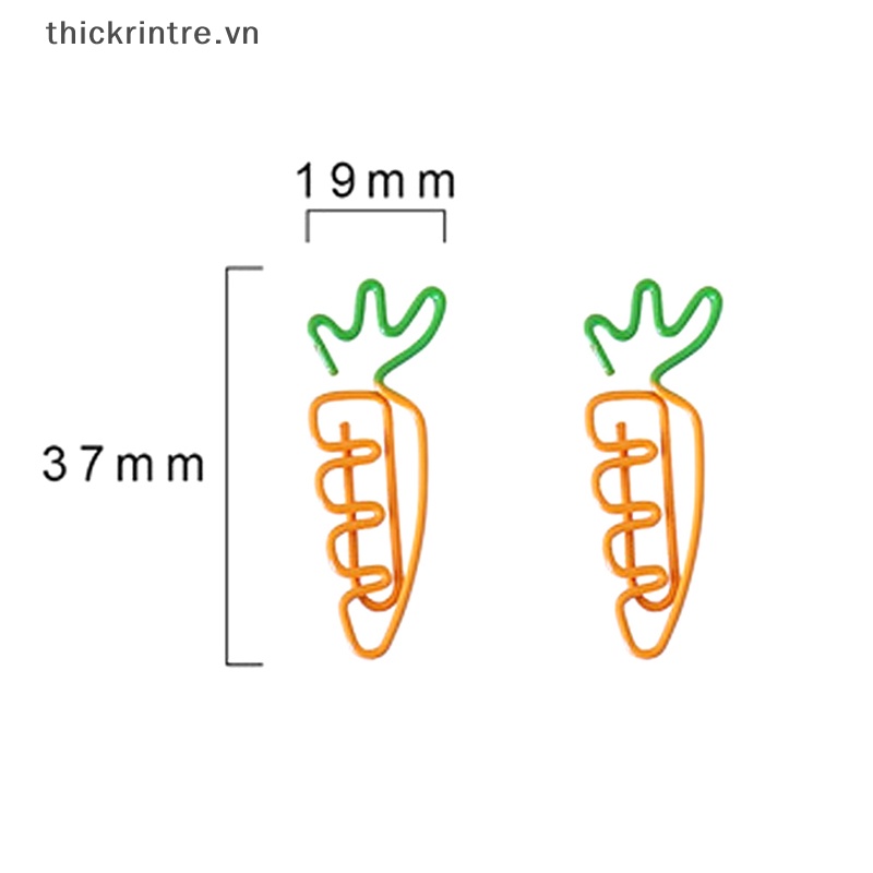 Set 10 Kẹp Giấy Kim Loại Hình Trái Cây Dễ Thương