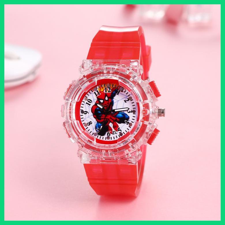 Đồng Hồ Quartz Dạ Quang Hình Người Nhện Hoạt Hình Tinh Tế Đẹp Mắt Cho Trẻ Em Mỗi Ngày Thích Hợp Làm Quà Tặng