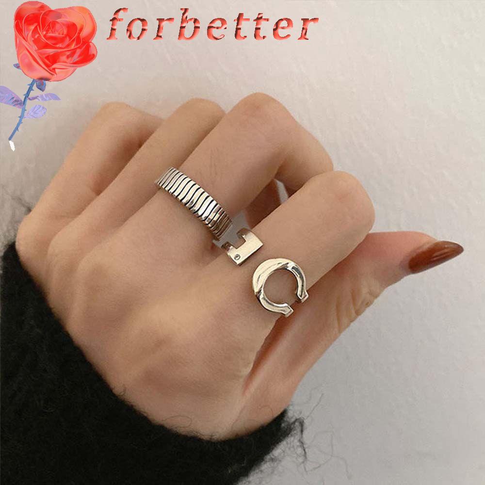 Nhẫn Hở Dạng Xoắn Phong Cách Punk Cá Tính Cho Nữ|Nhẫn Đính Đá Nhiều Màu Sắc Phong Cách Vintage