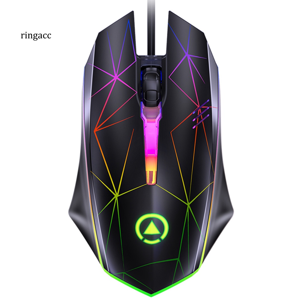 Chuột Gaming RGA G6 1200 DPI NhiềU MàU, Có Dây Và ĐèN NềN Cho Laptop /