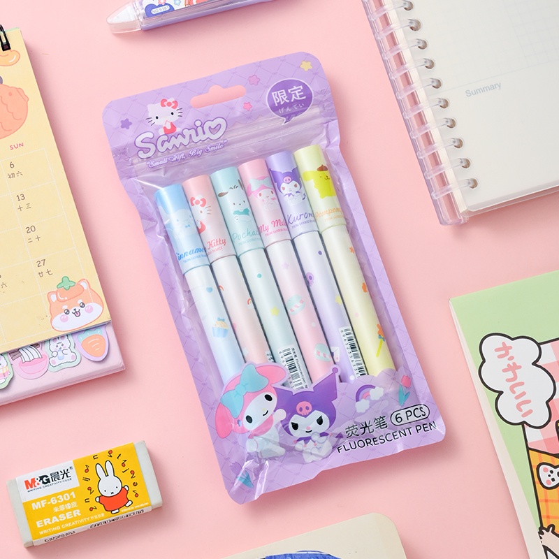 SANRIO Bút Đánh Dấu Hình Cinnamoroll Kitty Melody Hoạt Hình Đáng Yêu