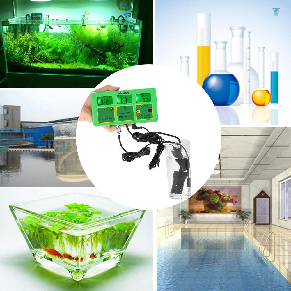 Máy Đo Đa Năng 4 Trong 1 Màn Hình LCD Chất Lượng Nước pH / RH / EC / TEMP