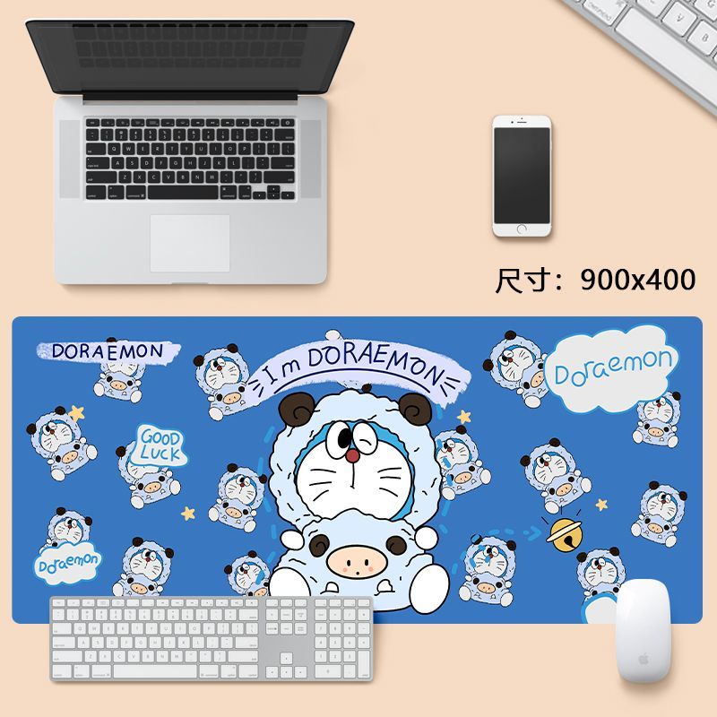 Tấm Lót Chuột Máy Tính 700x300x3mm Chống Trượt In Hình Doraemon Dễ Thương