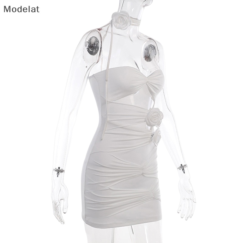 Đầm Hoa Mùa Hè Khoét Lưng Gợi Cảm Cho Nữ