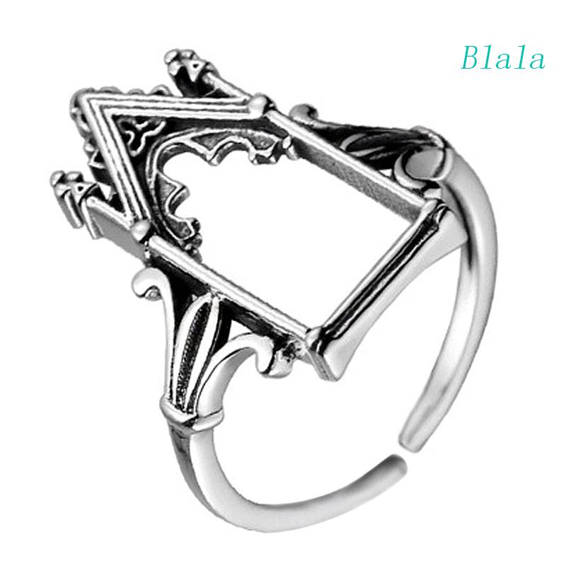 Nhẫn Hình Lâu Đài Bằng Đồng Thau Phong Cách Gothic Thời Trang Cho Nam Nữ