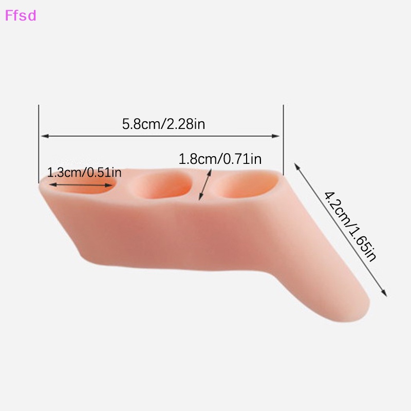 1 Cặp Dụng Cụ Tách Ngón Chân 3 Lỗ Bảo Vệ Hiệu Quả