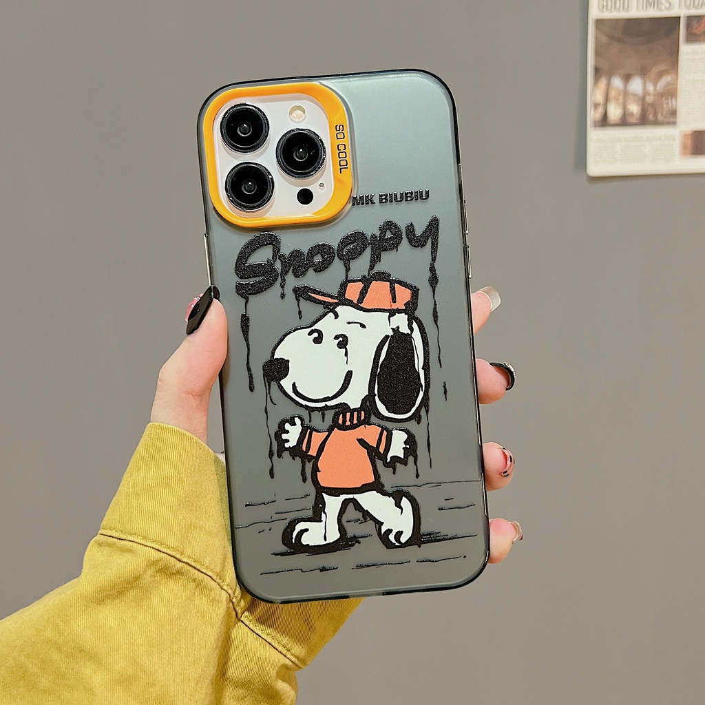 Ốp Điện Thoại TPU Mềm Trong Suốt Họa Tiết Chú Chó Snoopy Dễ Thương Cho iPhone 11 13 12 14 PRO MAX