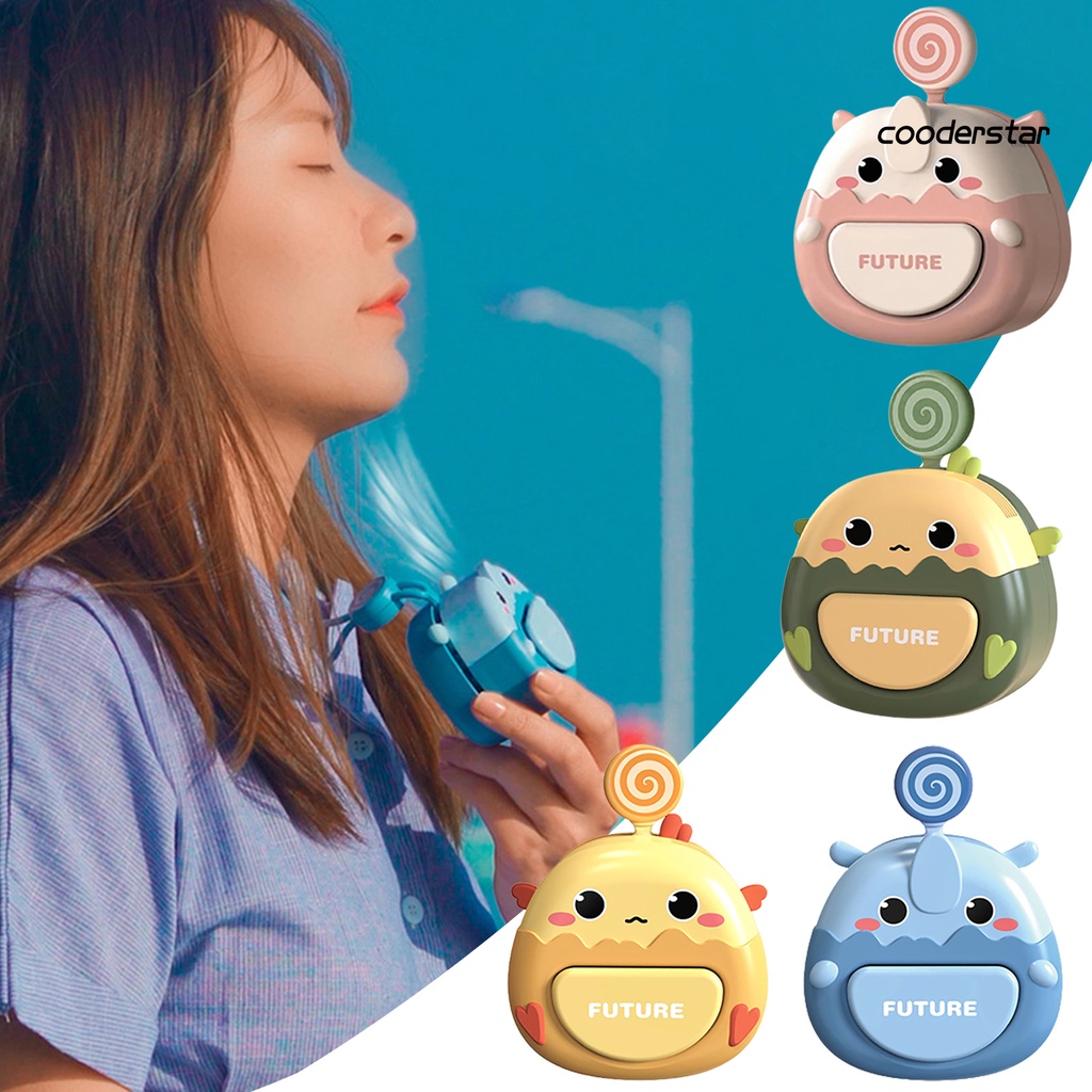 Quạt Làm Mát Mini 500mAh 3 Tốc Độ Hình Quả Trứng Hoạt Hình Không Cánh Có Thể Sạc Lại Cho Trẻ Em