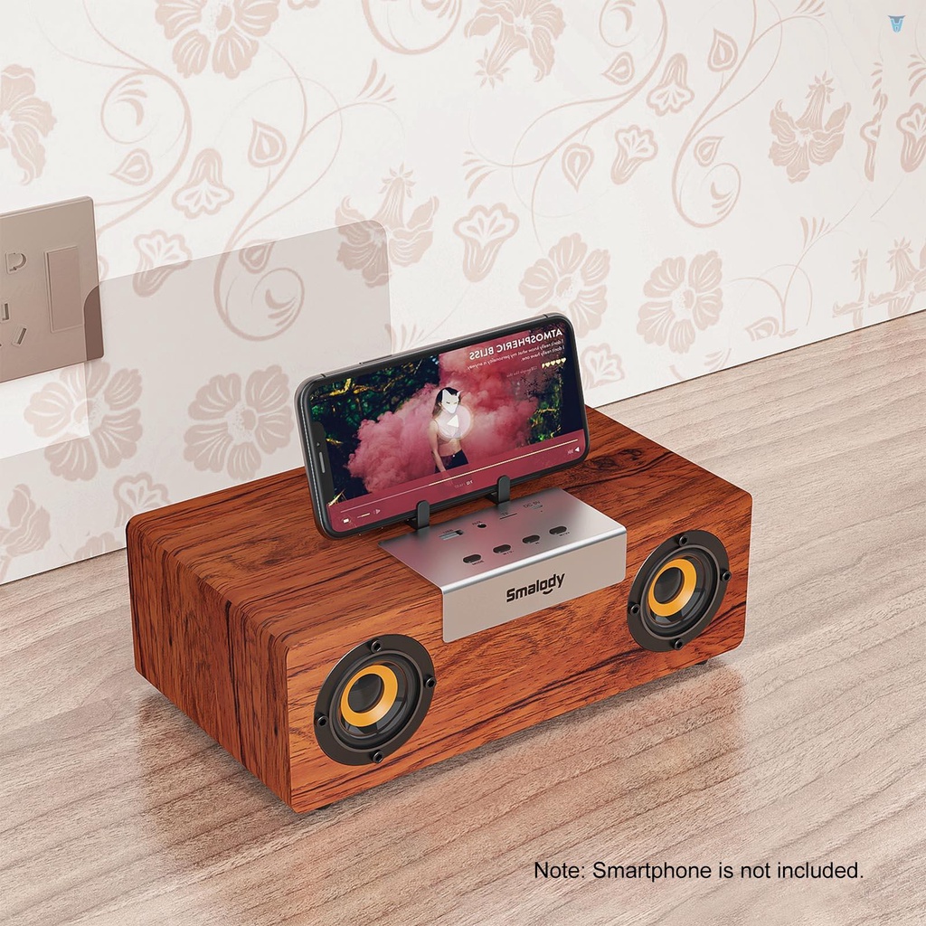 Loa Bluetooth 5.0 Không Dây Âm Thanh Siêu Trầm Và Chống Bụi Bằng Gỗ SMALODY SL-60